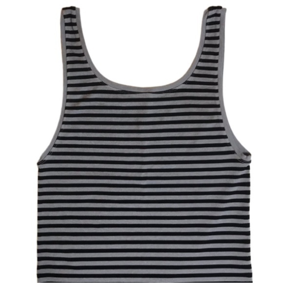 Soma Seamfree Stripe Cami with Stretch in Black/Heather Silver, Size Large - Picture 4 of 12